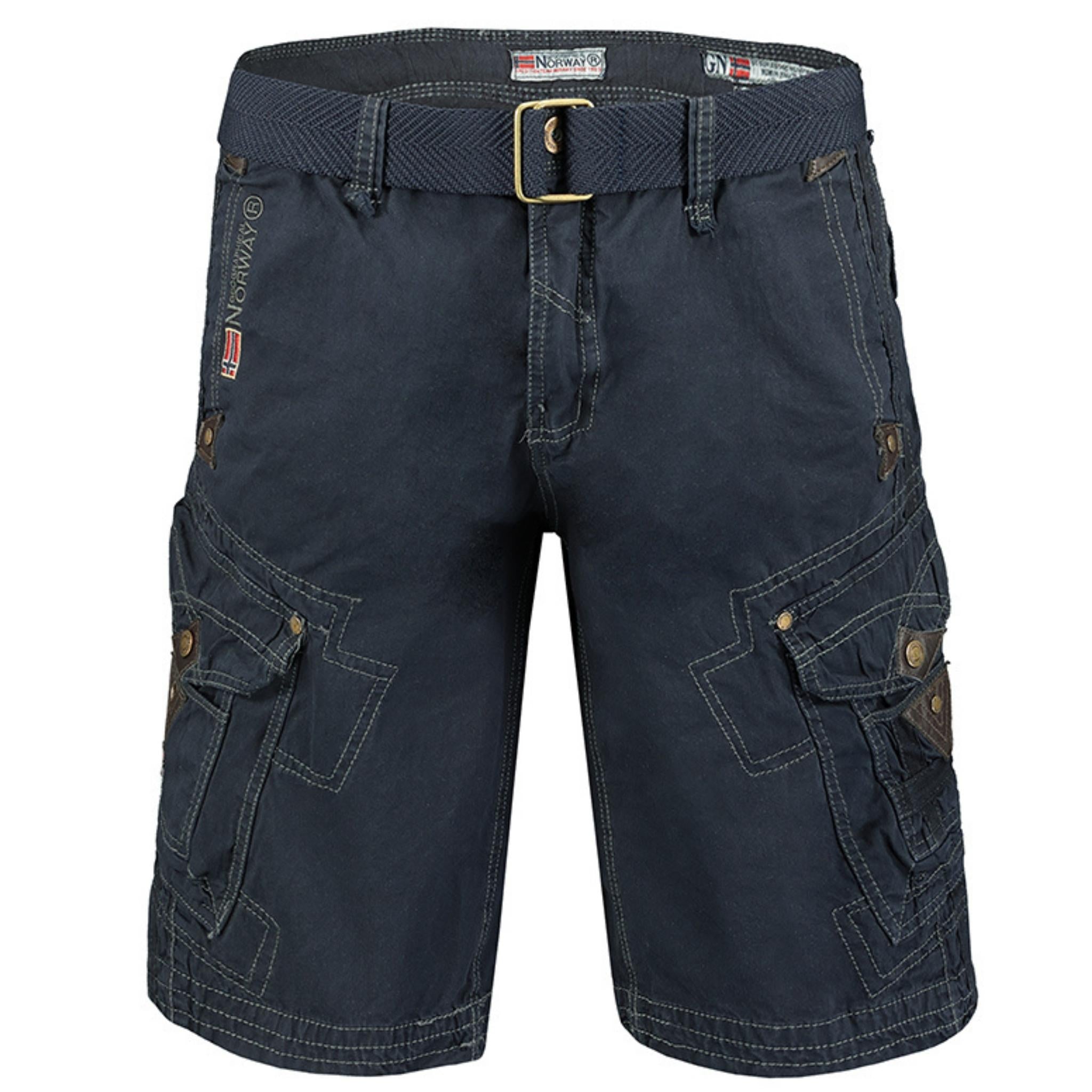 Geographical Norway Bermuda Peanut - Bermuda shorts with faux leather ...