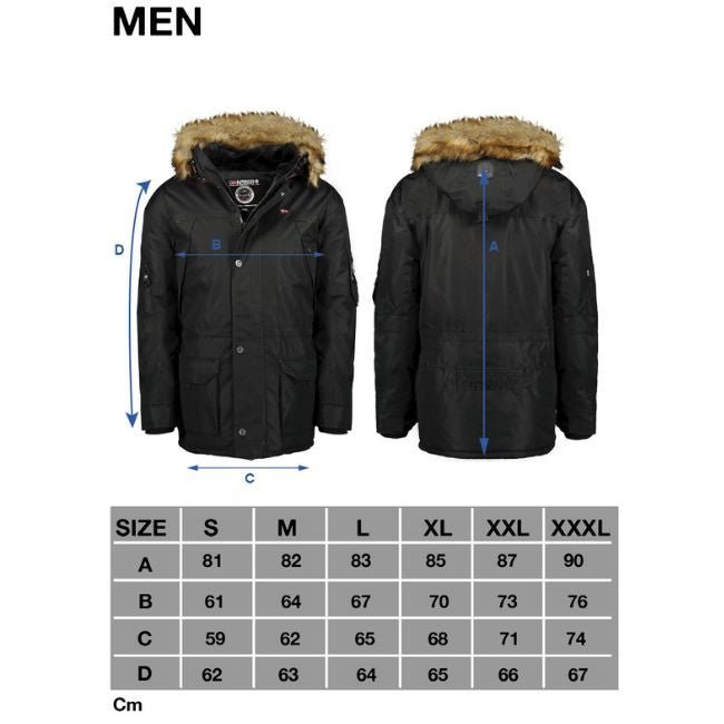 Geographical Norway Abiosaure Homme - Parka chaude à capuche Marine - Geographical Norway - S Marine