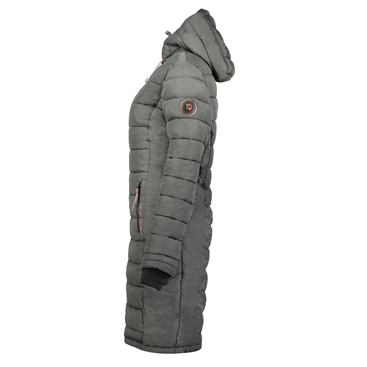Geographical Norway Aroma Femme - Blouson long matelassé Anthracite - Geographical Norway - S Anthracite