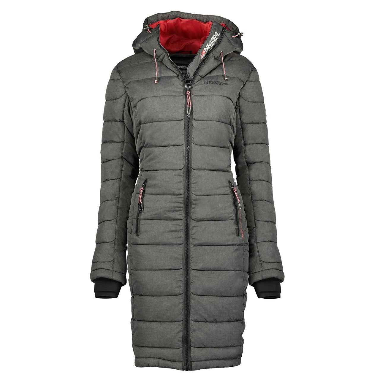 Geographical Norway Aroma Femme - Blouson long matelassé Anthracite - Geographical Norway - S Anthracite