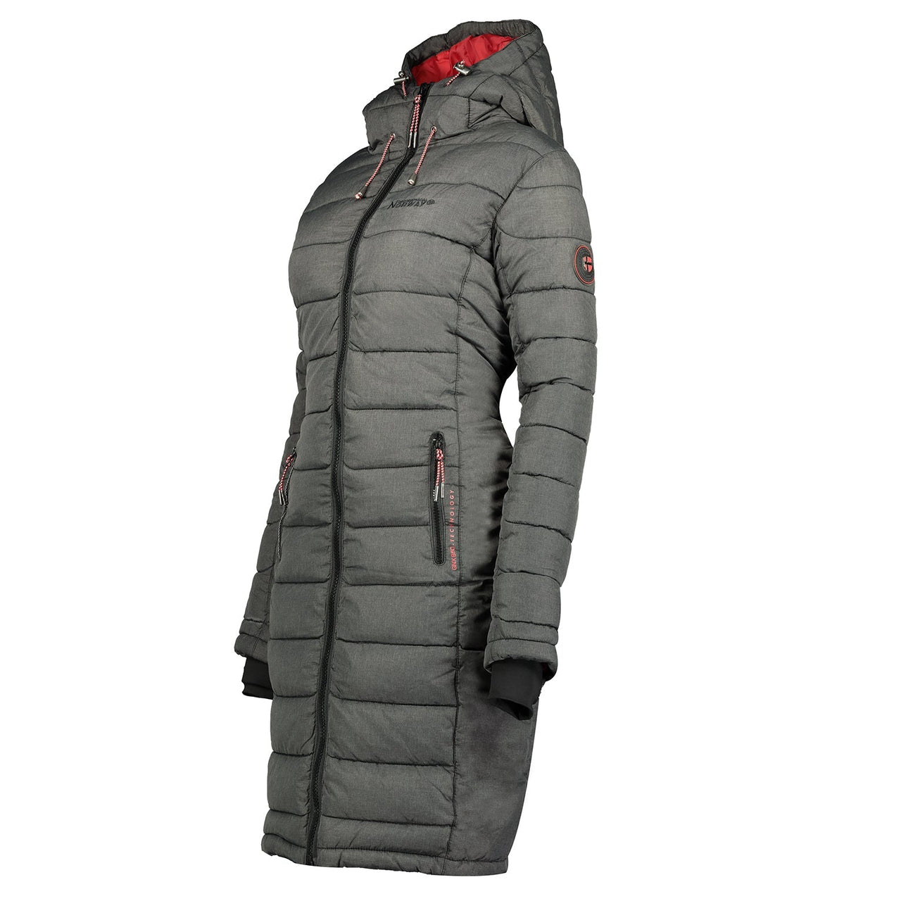 Geographical Norway Aroma Femme - Blouson long matelassé Anthracite - Geographical Norway - S Anthracite
