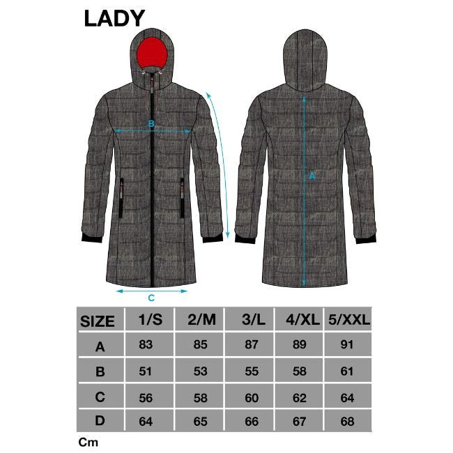 Geographical Norway Aroma Femme - Blouson long matelassé Anthracite - Geographical Norway - S Anthracite