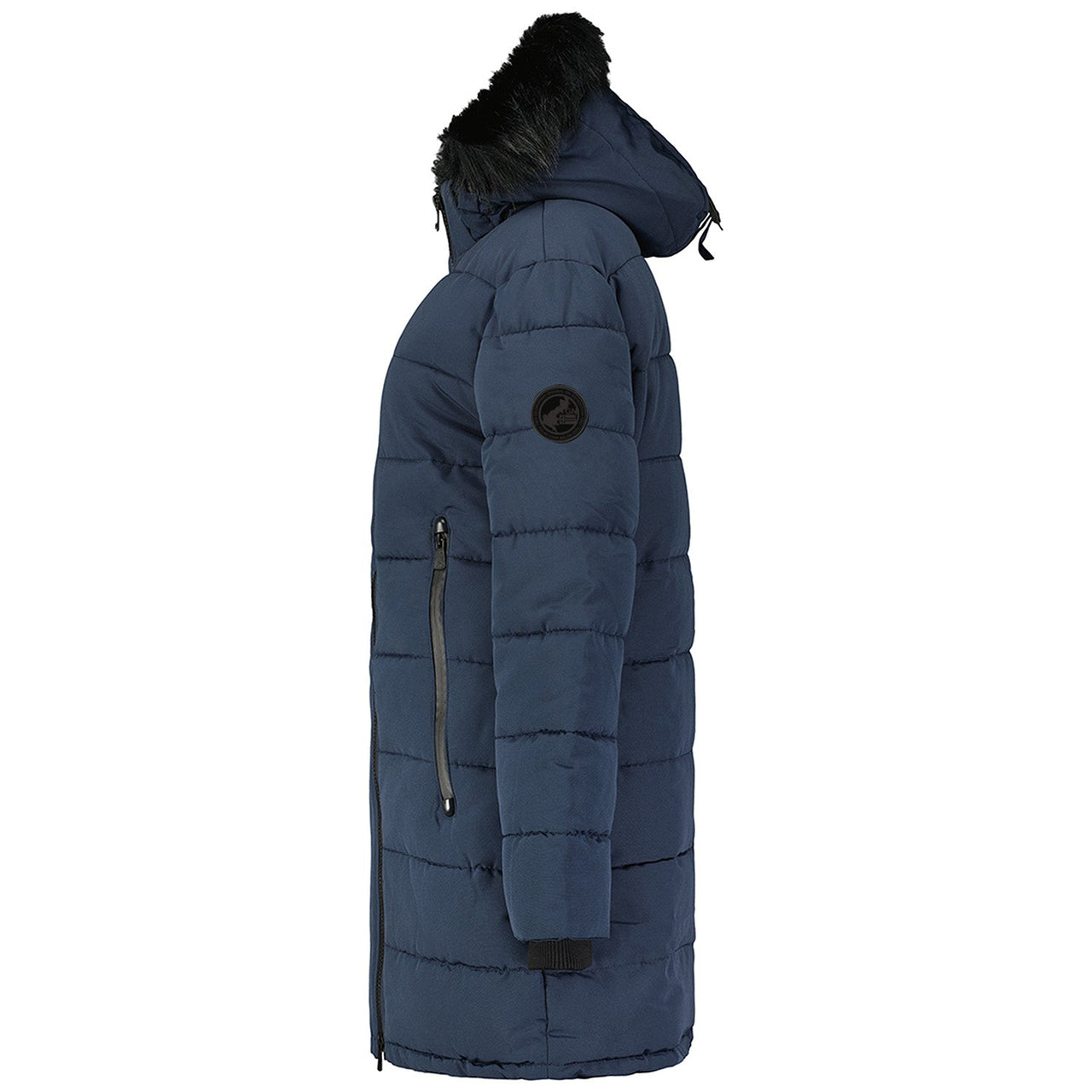 Geographical Norway Autruche Femme - Doudoune Longue Marine - Geographical Norway - S Marine