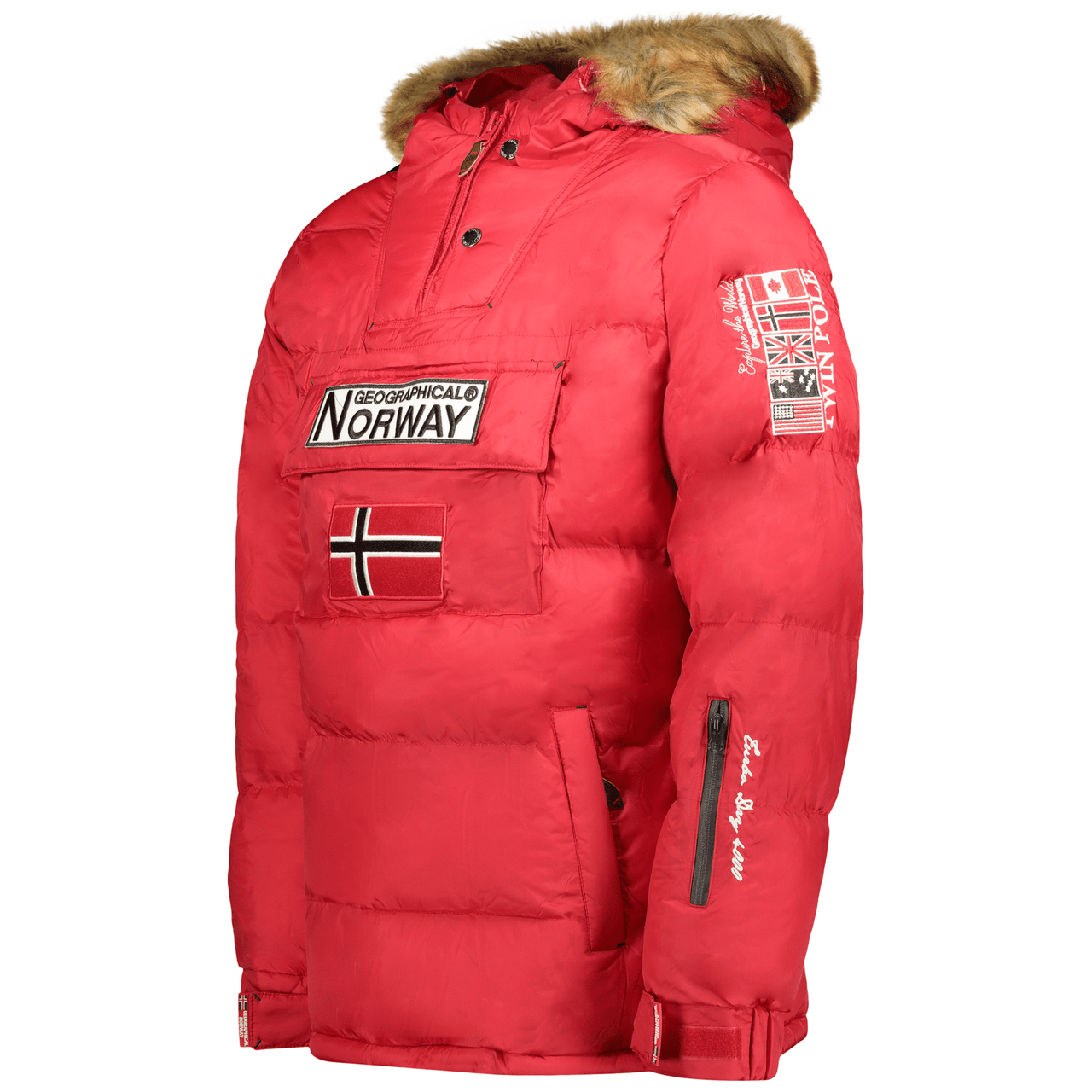 Geographical Norway Bilboquet Homme - Doudoune matelassée passe - tête Rouge - Geographical Norway - S Rouge