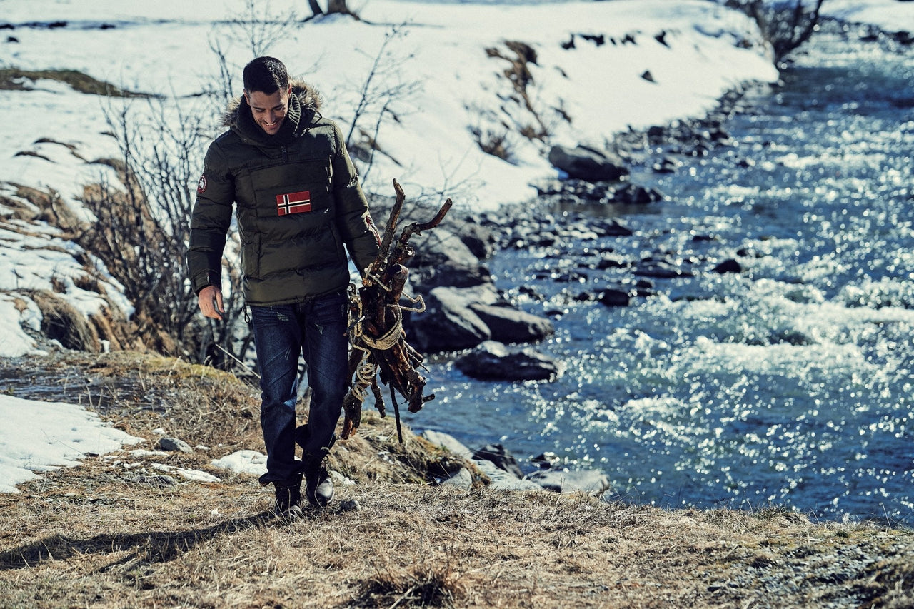 Geographical Norway Bilboquet Homme - Doudoune matelassée passe - tête Rouge - Geographical Norway - S Rouge