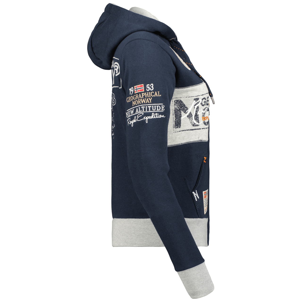 Geographical Norway Flyer Femme - Sweatshirt zippé Marine - Geographical Norway - S Marine
