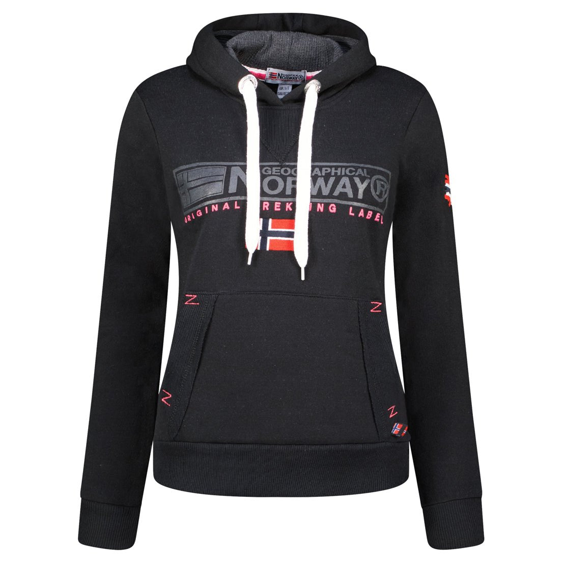 Geographical Norway Gasic Femme - Sweat à Capuche Noir - Geographical Norway - S Noir