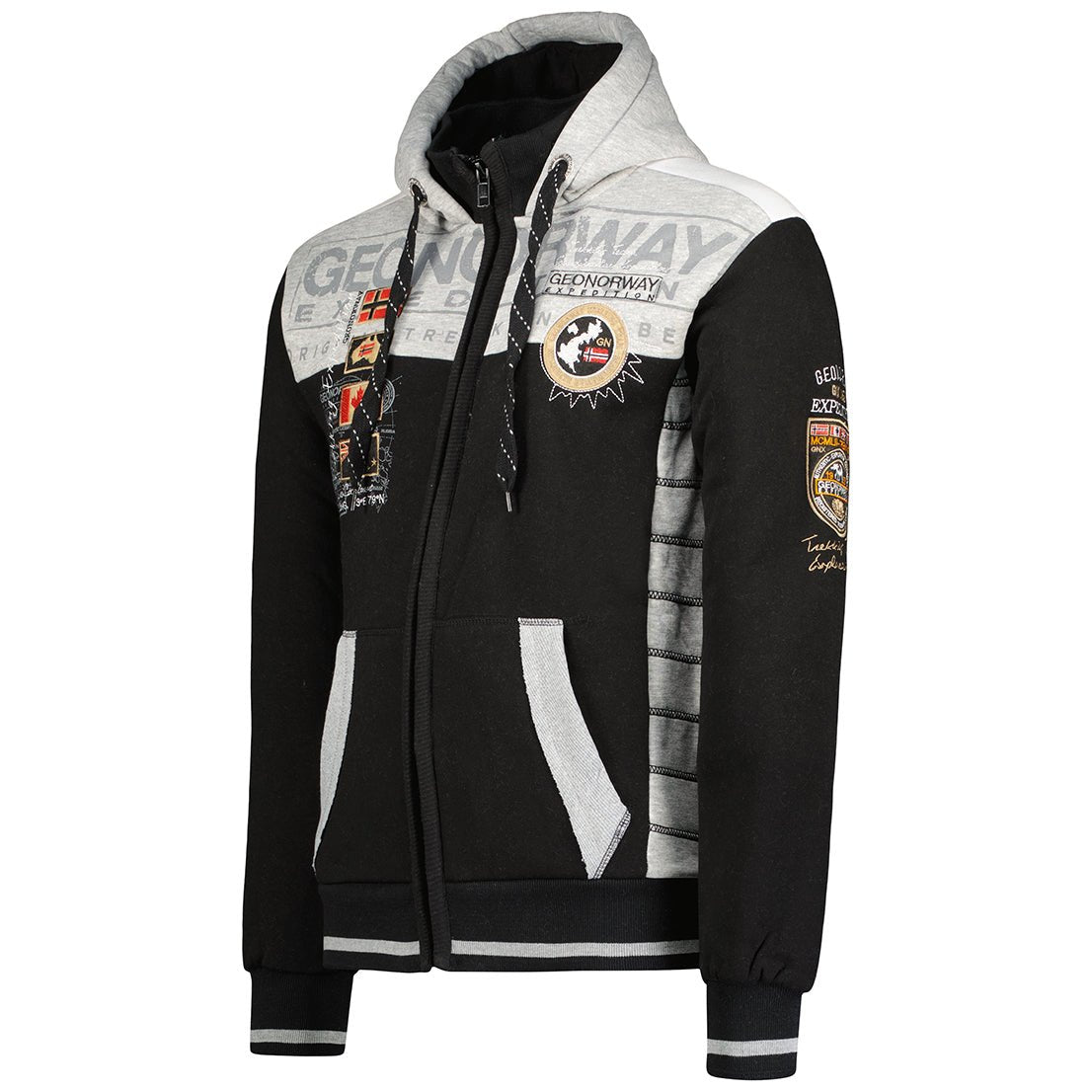 Geographical Norway Geday Homme - Sweat zippé Noir - Geographical Norway - S Noir