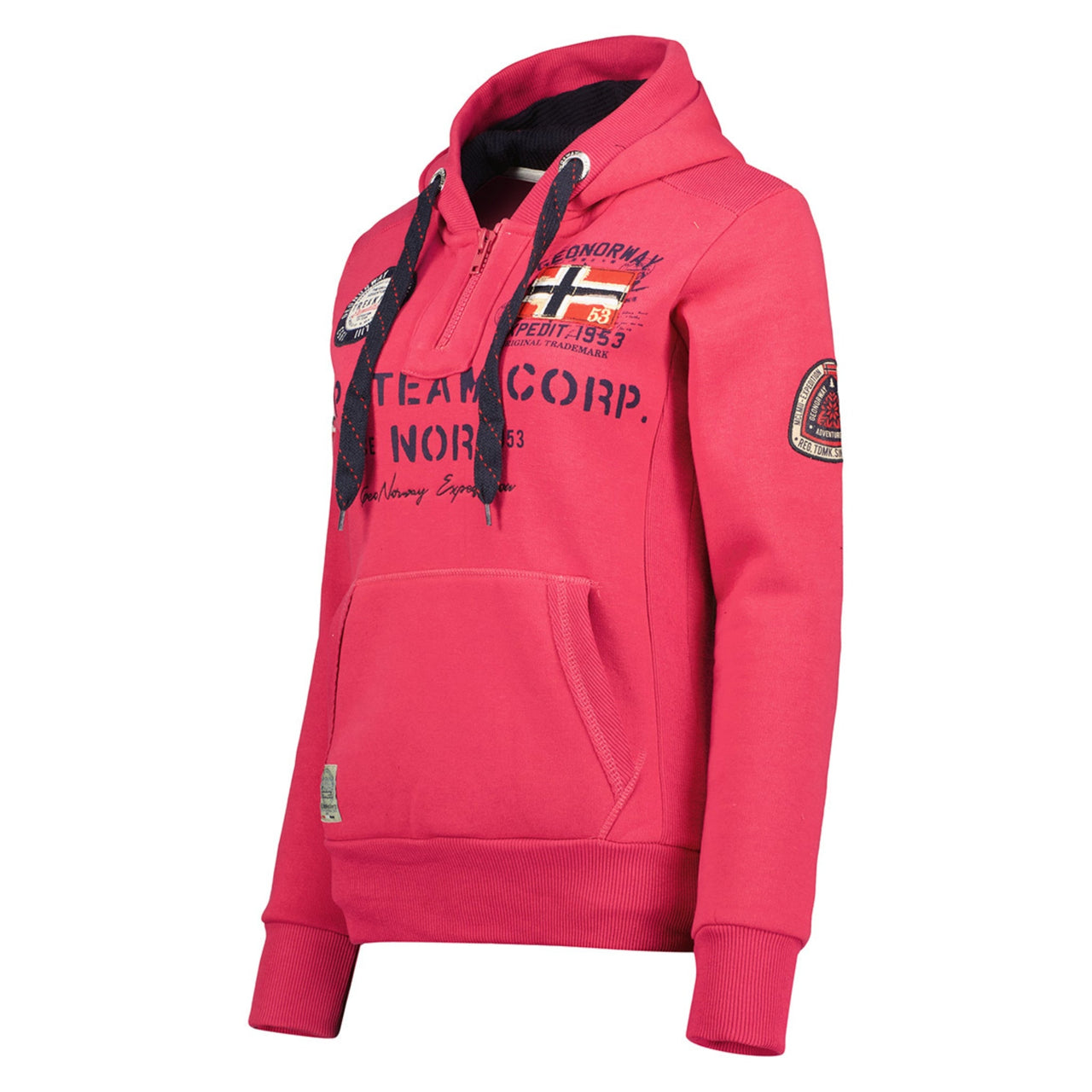 Geographical Norway Goptaine Femme - Sweat passe - tête Rose Flash - Geographical Norway - S Rose Flash