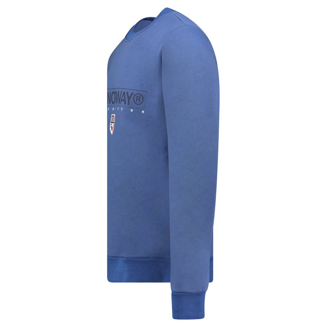 Geographical Norway Gotrun - Sweat Homme Passe - Tête avec Impressions sur le Devant Bleu - Geographical Norway - S Bleu