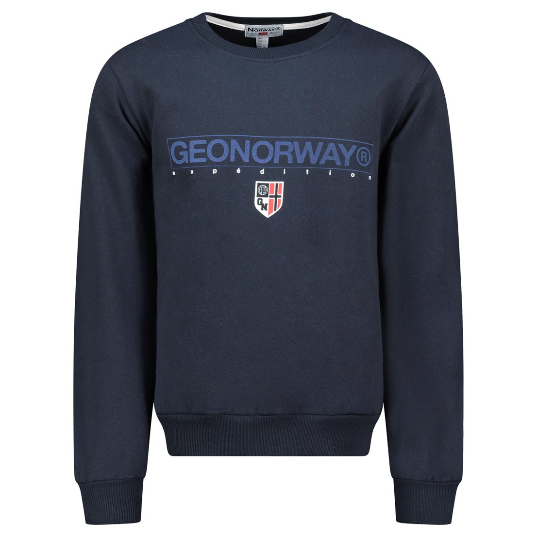 Geographical Norway Gotrun - Sweat Homme Passe - Tête avec Impressions sur le Devant Marine - Geographical Norway - S Marine