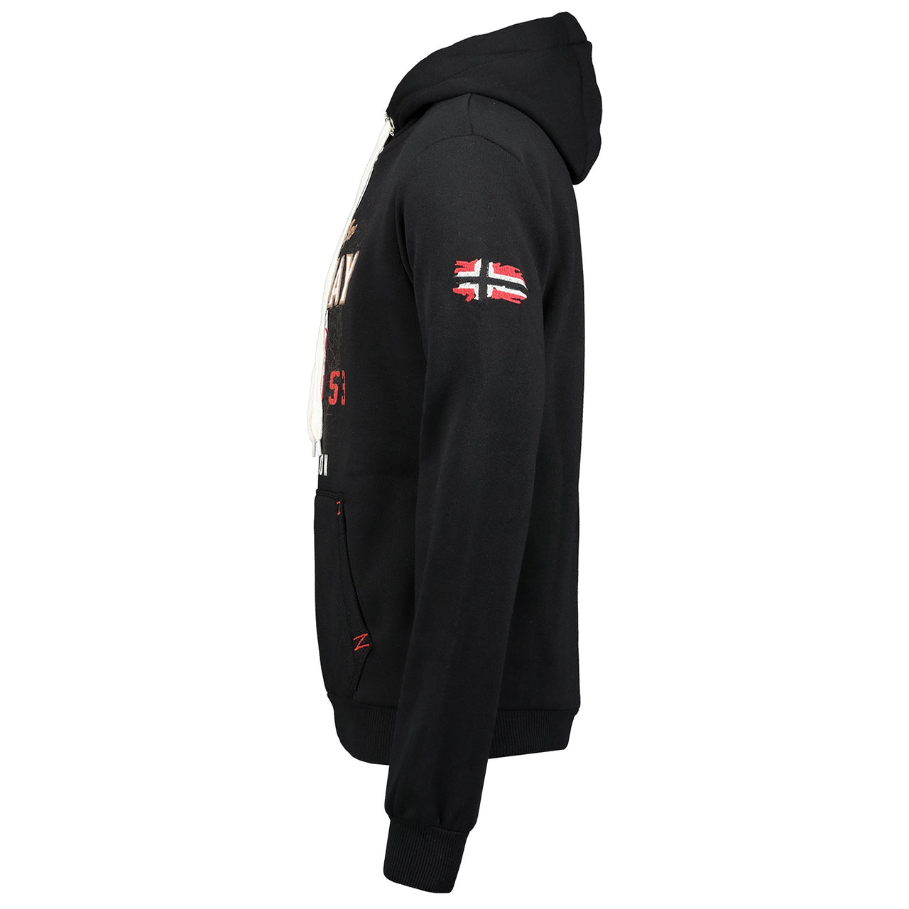 Geographical Norway Guitre Homme - Sweat à passe - tête Noir - Geographical Norway - S Noir