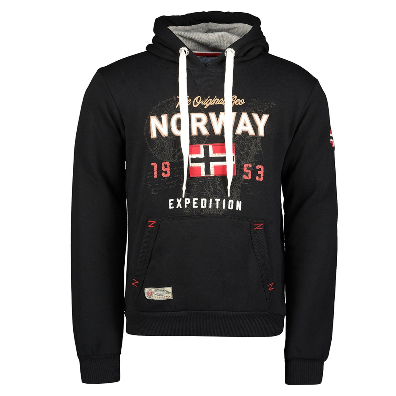 Geographical Norway Guitre Homme - Sweat à passe - tête Noir - Geographical Norway - M Noir