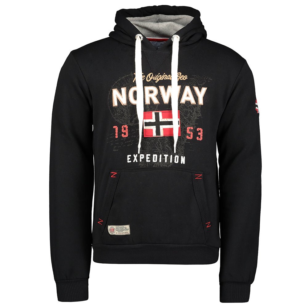 Geographical Norway Guitre Homme - Sweat à passe - tête Noir - Geographical Norway - S Noir