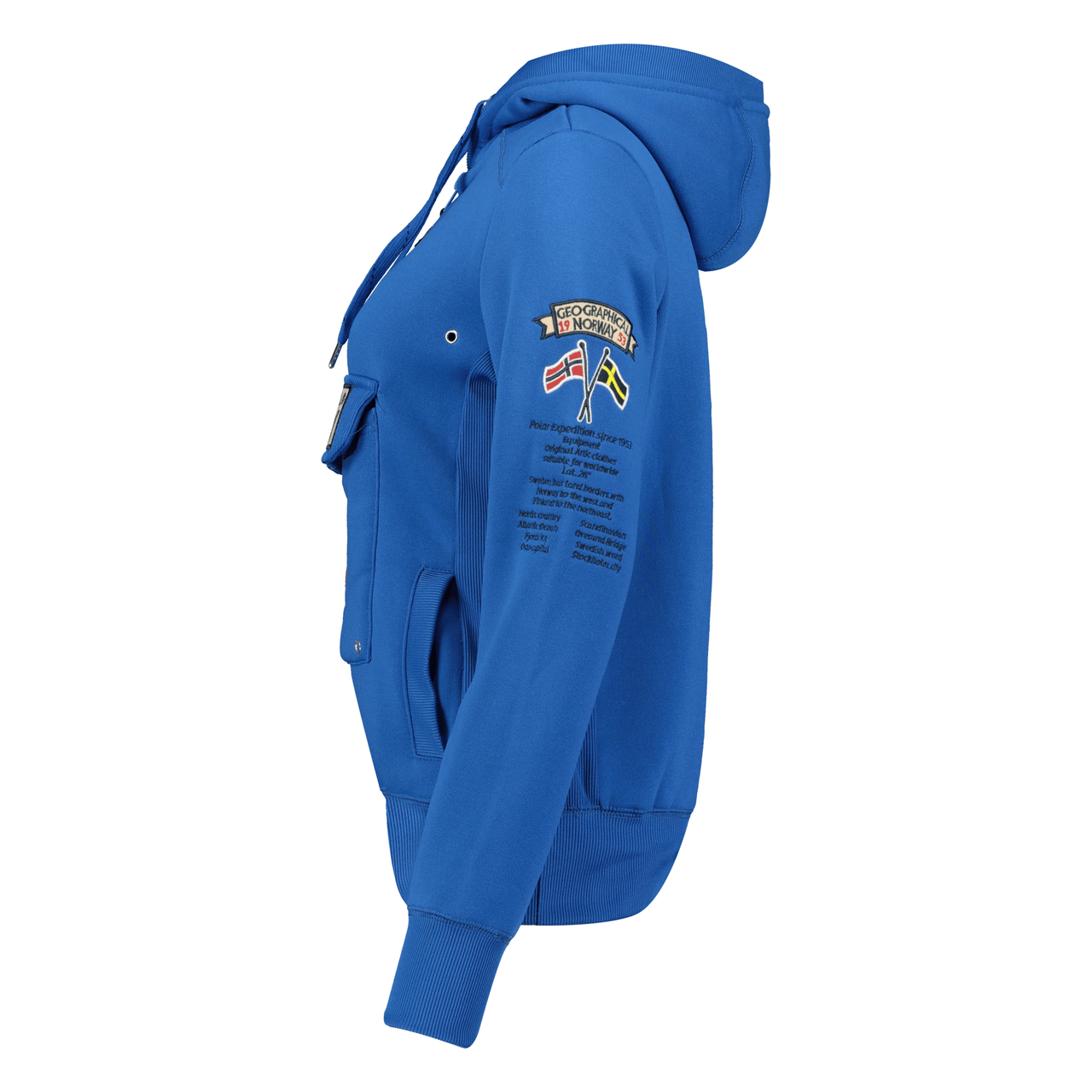 Geographical Norway Gymclass Femme - Sweat à capuche Bleu Royal - Geographical Norway - S Bleu Royal