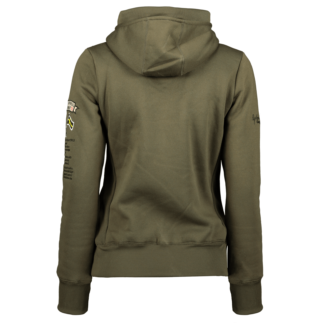 Geographical Norway Gymclass Femme - Sweat à capuche Kaki - Geographical Norway - S Kaki