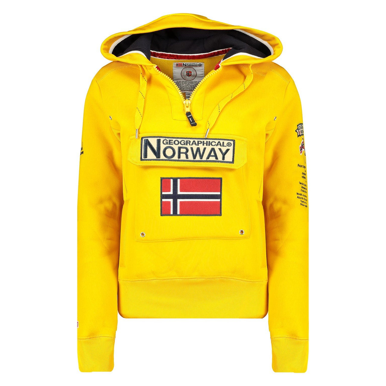 Geographical Norway Gymclass Femme - Sweat à capuche Moutarde - Geographical Norway - S Moutarde