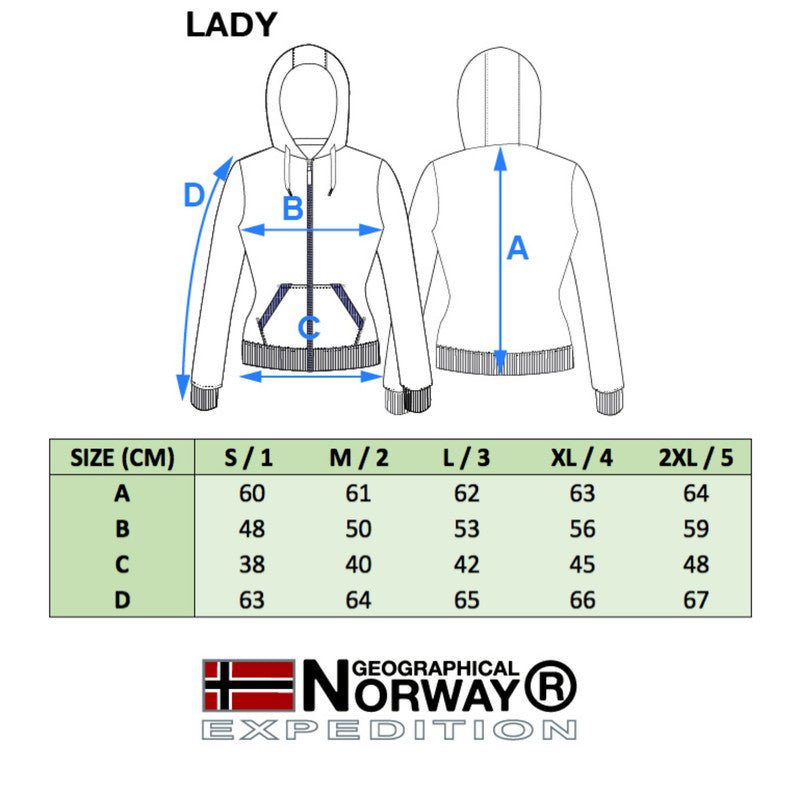 Geographical Norway Gymclass Femme - Sweat à capuche Noir - Geographical Norway - S Noir