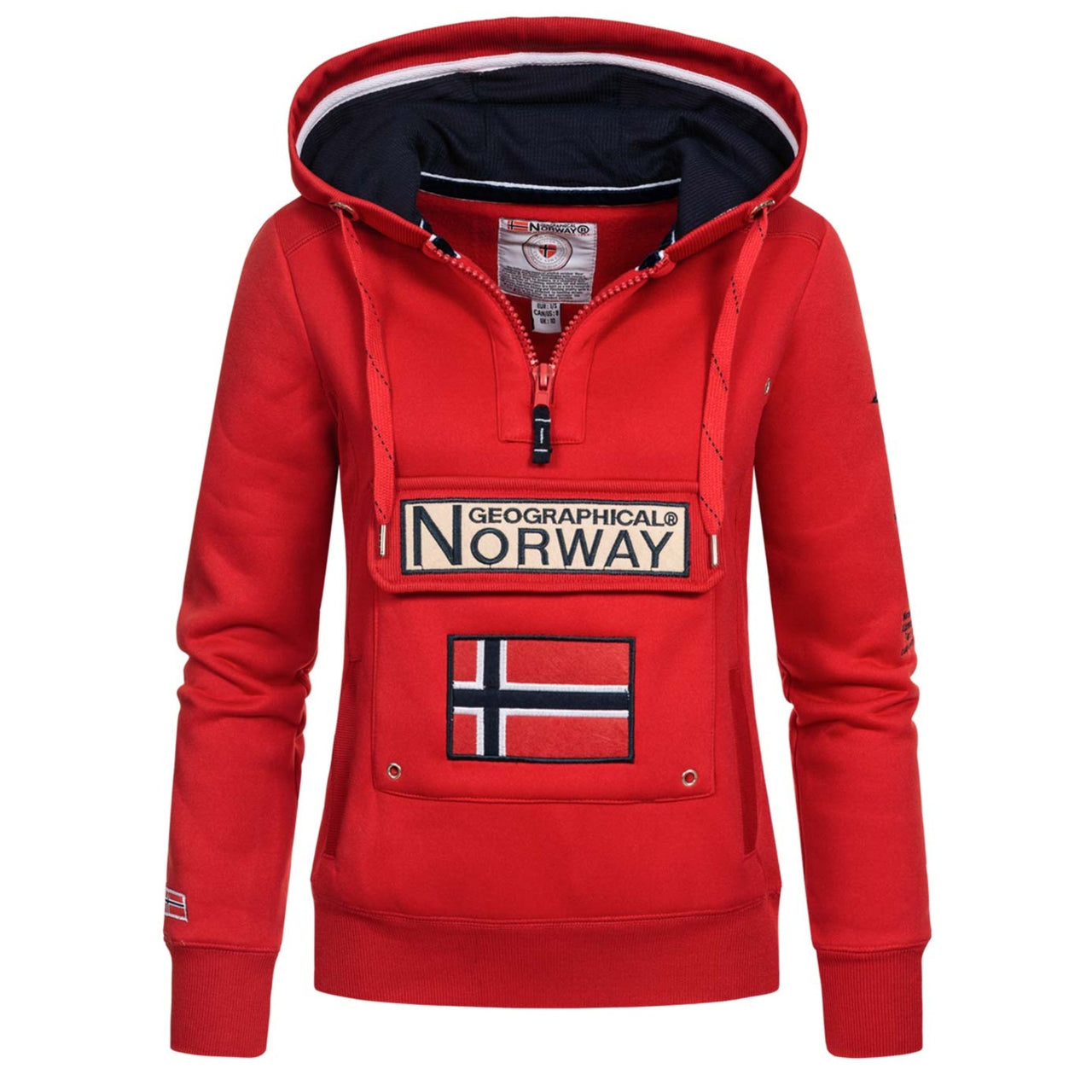 Geographical Norway Gymclass Femme - Sweat à capuche Rouge - Geographical Norway - S Rouge
