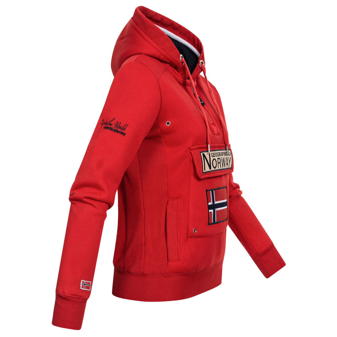 Geographical Norway Gymclass Femme - Sweat à capuche Rouge - Geographical Norway - S Rouge