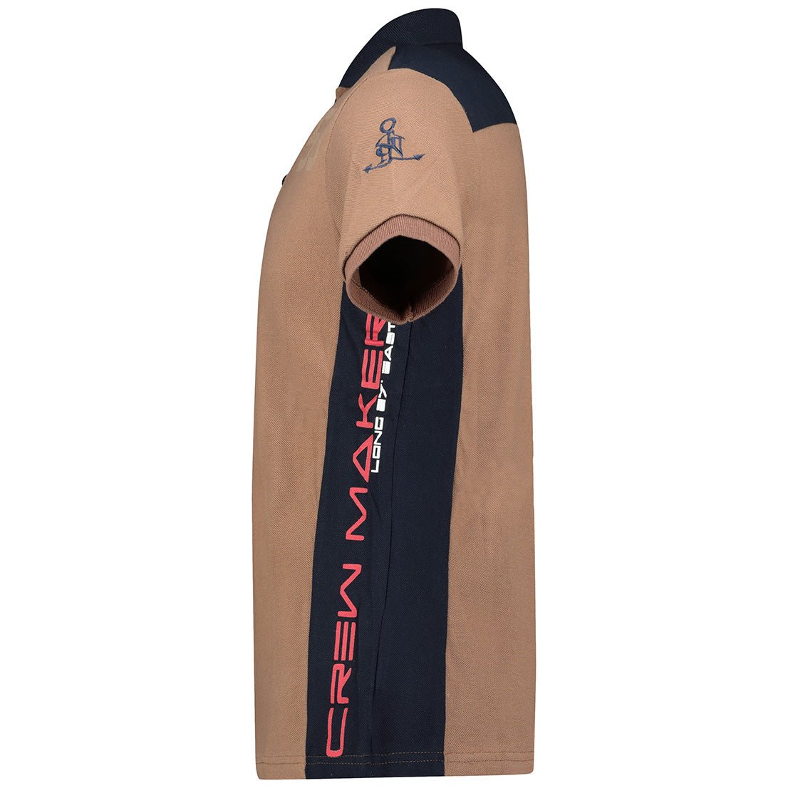 Geographical Norway Kupcorn Homme - Polo Manches Courtes, Impressions et Badge Brodé Taupe - Geographical Norway - S Taupe