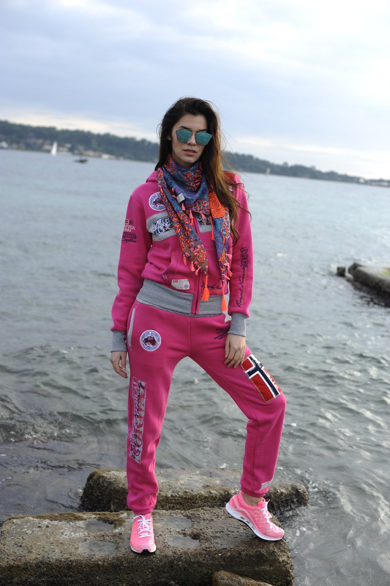 Geographical Norway Myer Femme - Pantalon de jogging bas resserré Rose Flash Rose Flash - Geographical Norway - S Rose Flash
