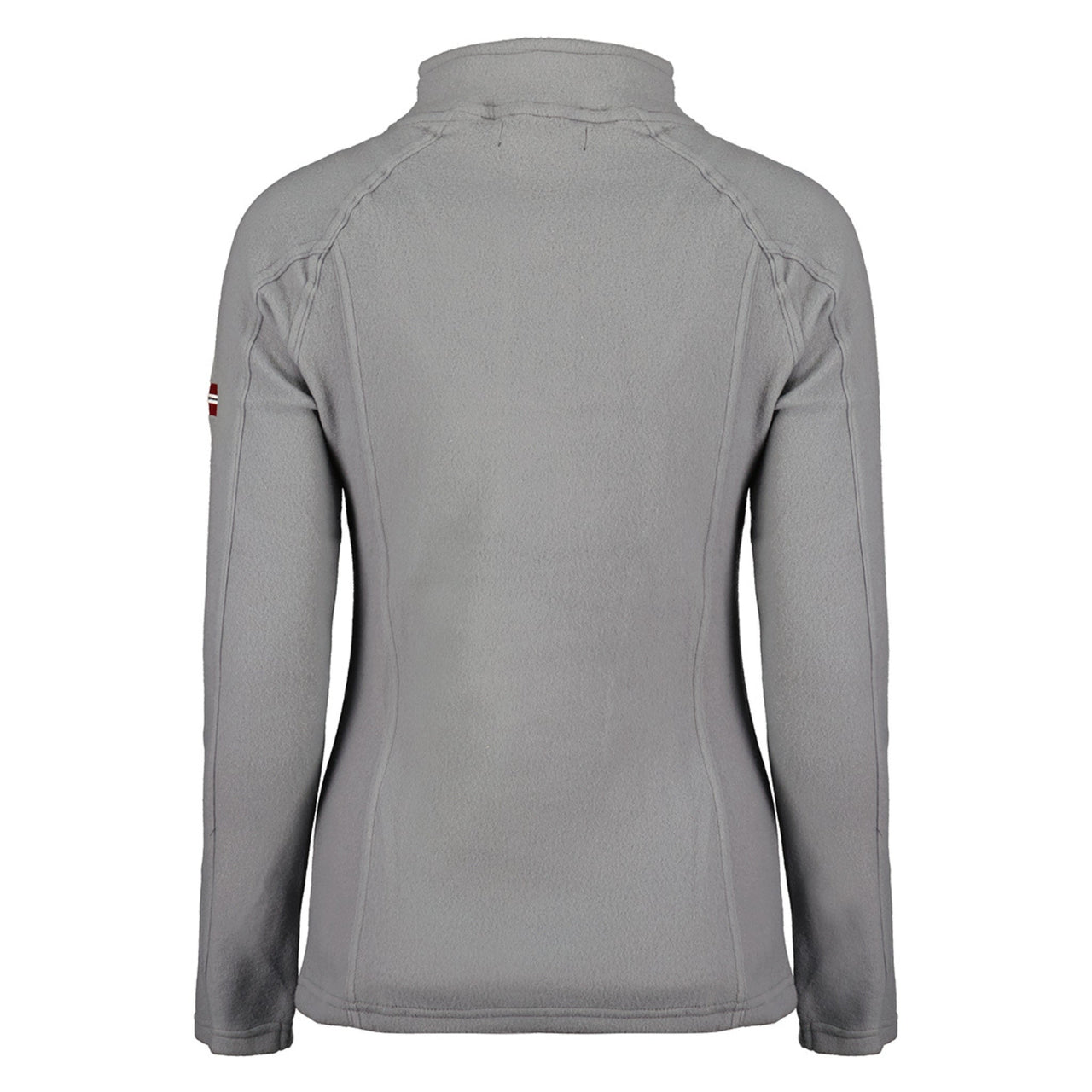 Geographical Norway Tug Hz - Micro - polaire Femme : Manches Raglantes, Broderie sur Poitrine, Ouverture Zippée Intégrale, Vendue Pliée et Emballée. Gris Clair - Geographical Norway - L Gris Clair