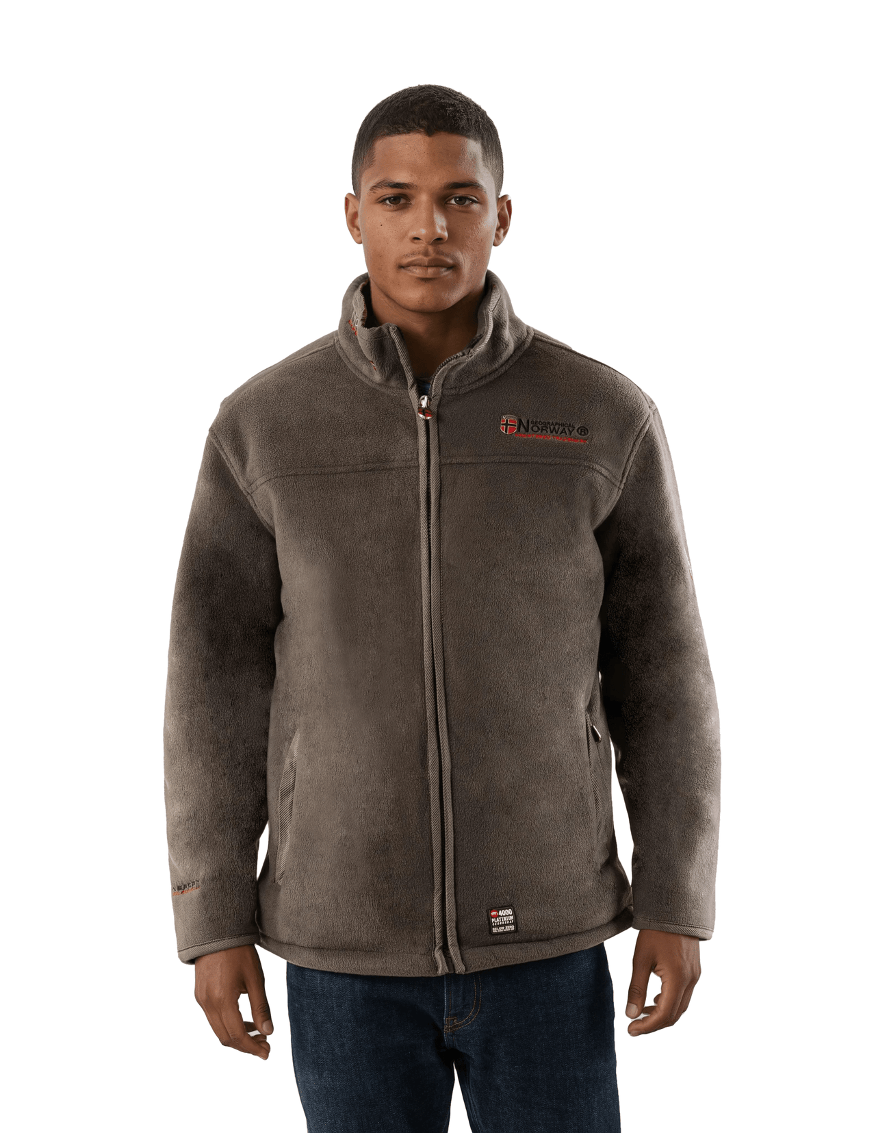Geographical Norway Ubolt Homme - Veste polaire contrecollée en sherpa Gris Foncé - Geographical Norway - S Gris Foncé