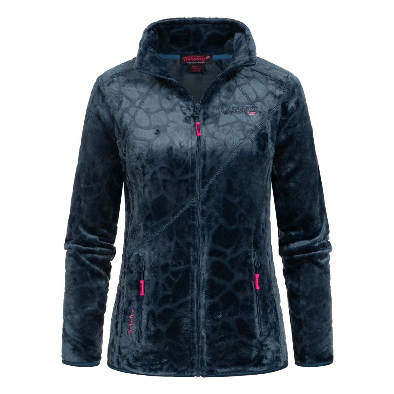Geographical Norway Univers Femme - Polaire Avec Broderie sur la Poitrine et sur la Manche Marine Marine - Geographical Norway - S Marine