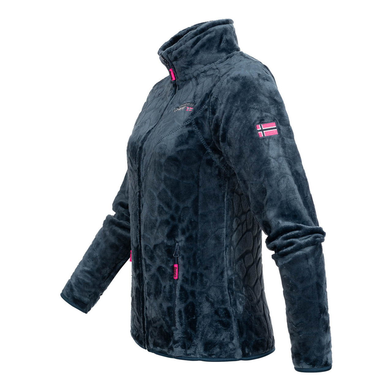 Geographical Norway Univers Femme - Polaire Avec Broderie sur la Poitrine et sur la Manche Marine Marine - Geographical Norway - S Marine