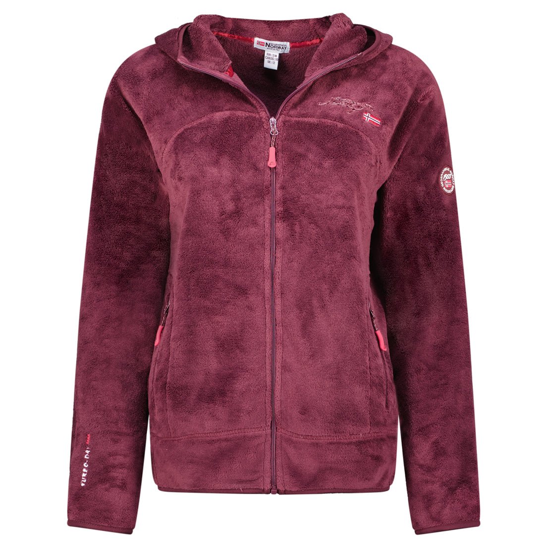 Geographical Norway Upalood Femme - Polaire zippée Bordeaux - Geographical Norway - S Bordeaux