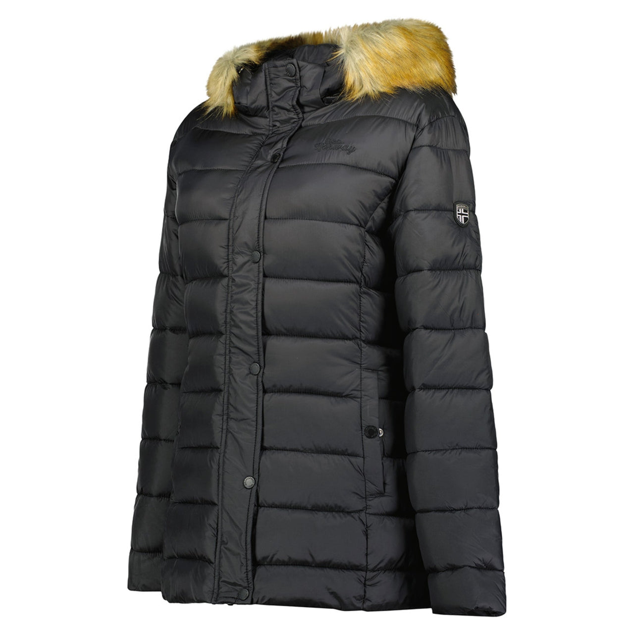 Geographical Norway Adela Femme - Gesteppter Parka Schwarz - Geographical Norway - S Schwarz