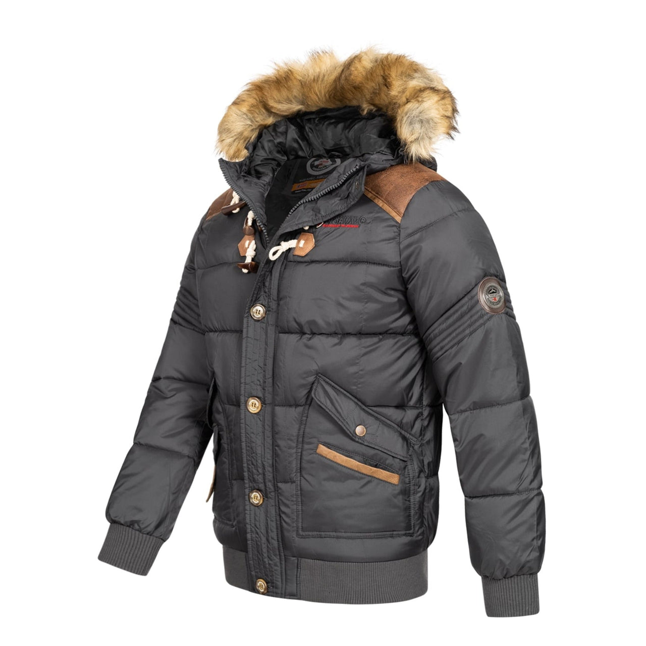 Geographical Norway Belphegore Homme - Gesteppte Daunenjacke Dunkelgrau - Geographical Norway - S Dunkelgrau