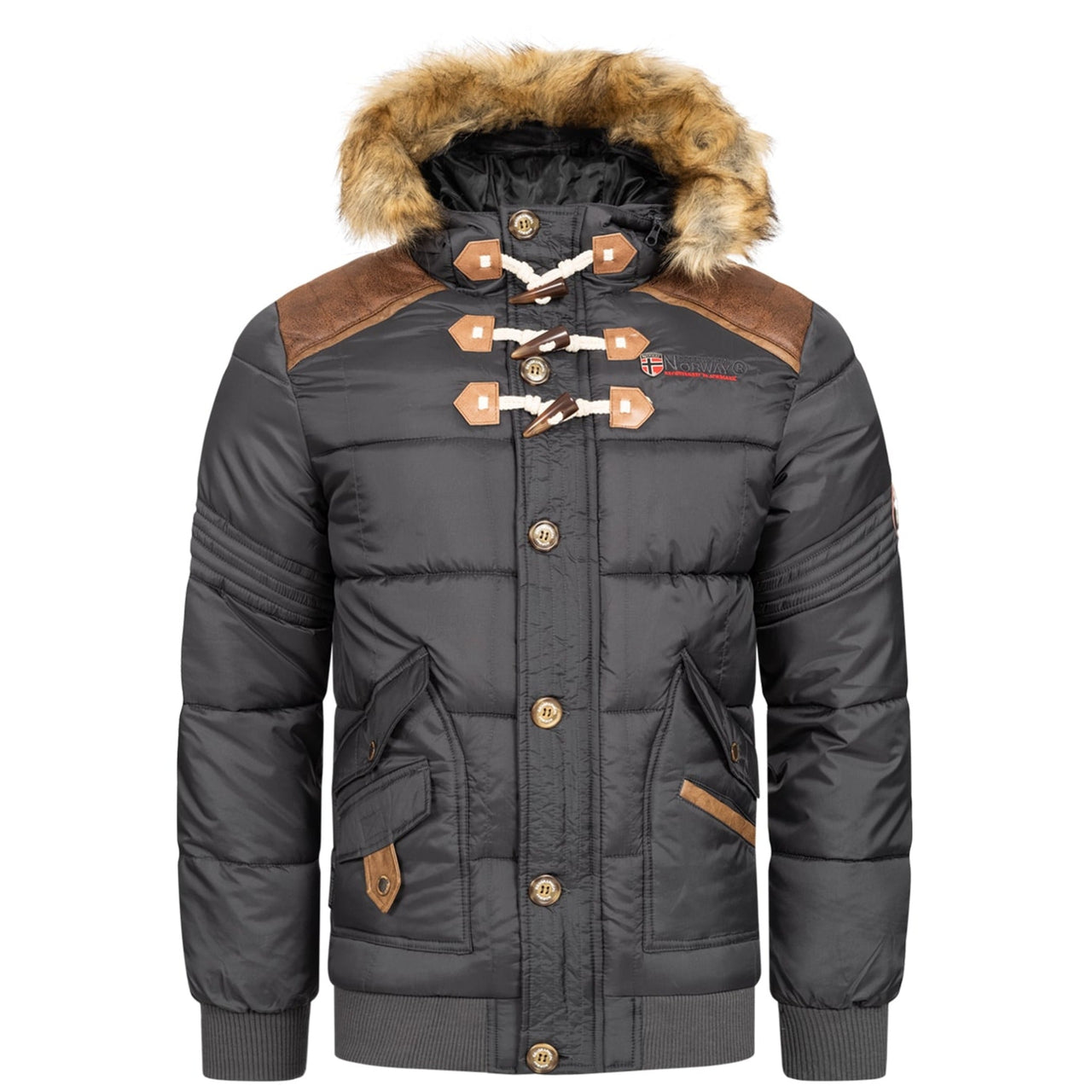 Geographical Norway Belphegore Homme - Gesteppte Daunenjacke Dunkelgrau - Geographical Norway - S Dunkelgrau