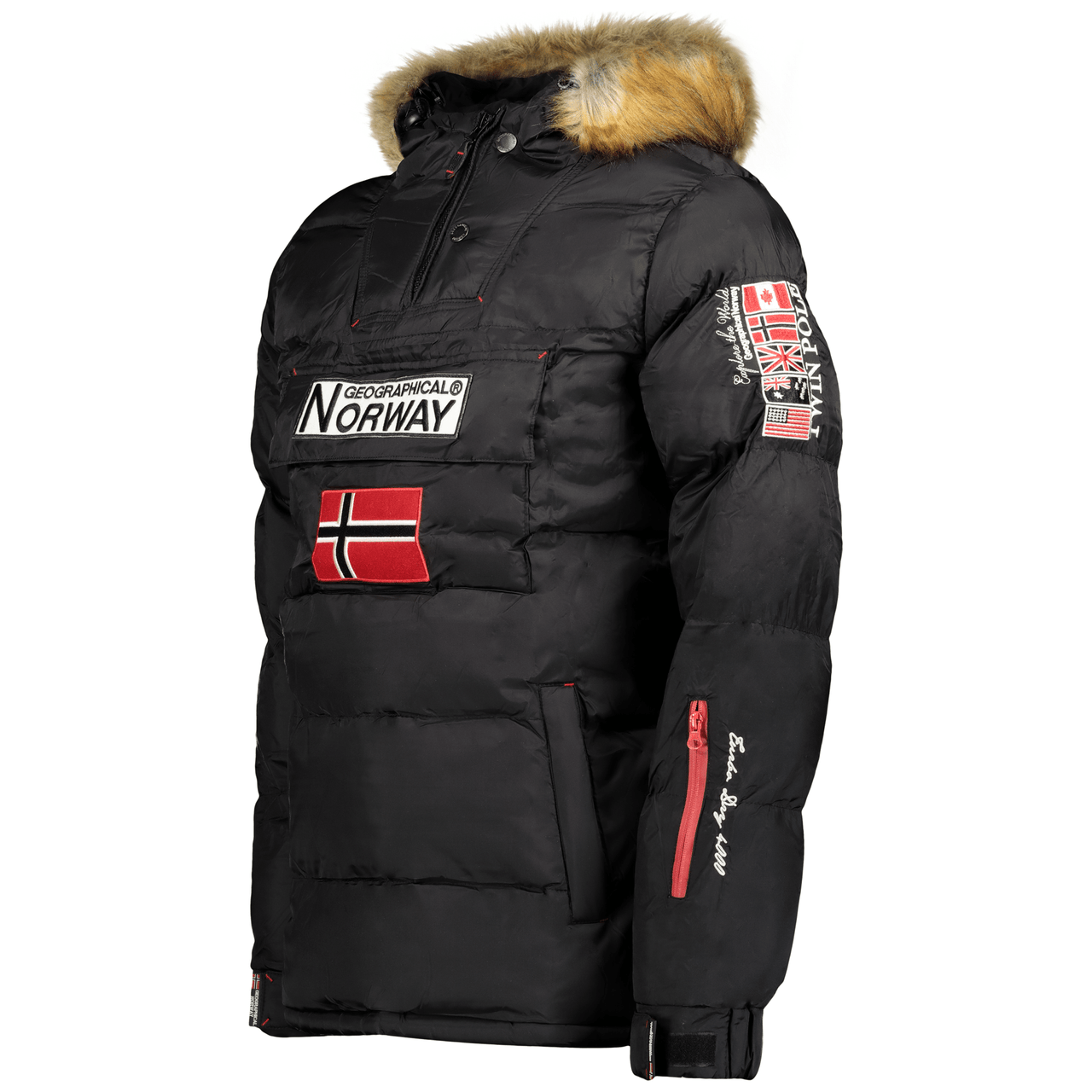 Geographical Norway Bilboquet Homme - Gesteppte Daunenjacke Pass - Kopf Schwarz - Geographical Norway - S Schwarz