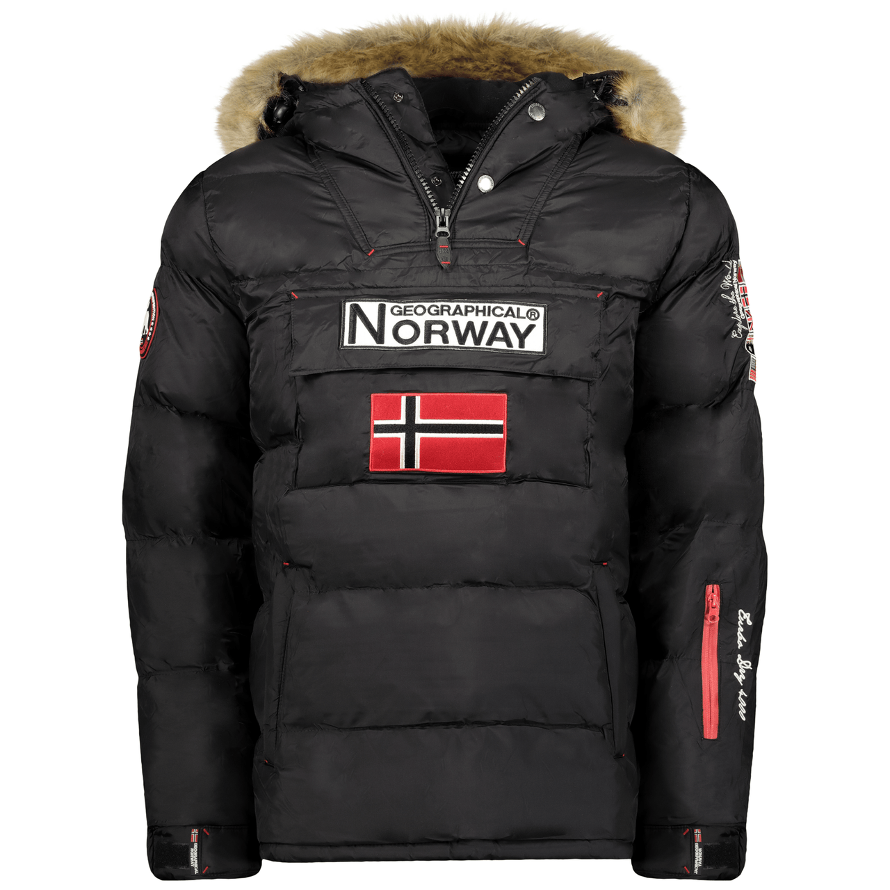 Geographical Norway Bilboquet Homme - Gesteppte Daunenjacke Pass - Kopf Schwarz - Geographical Norway - S Schwarz