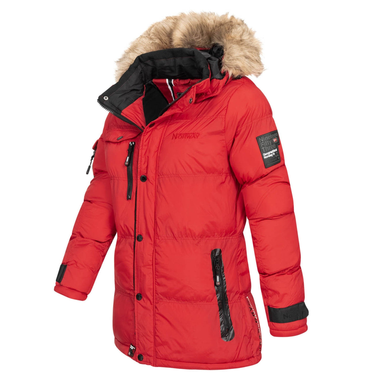 Geographical Norway Bonapart Femme - Gesteppte Daunenjacke Rot - Geographical Norway - S Rot