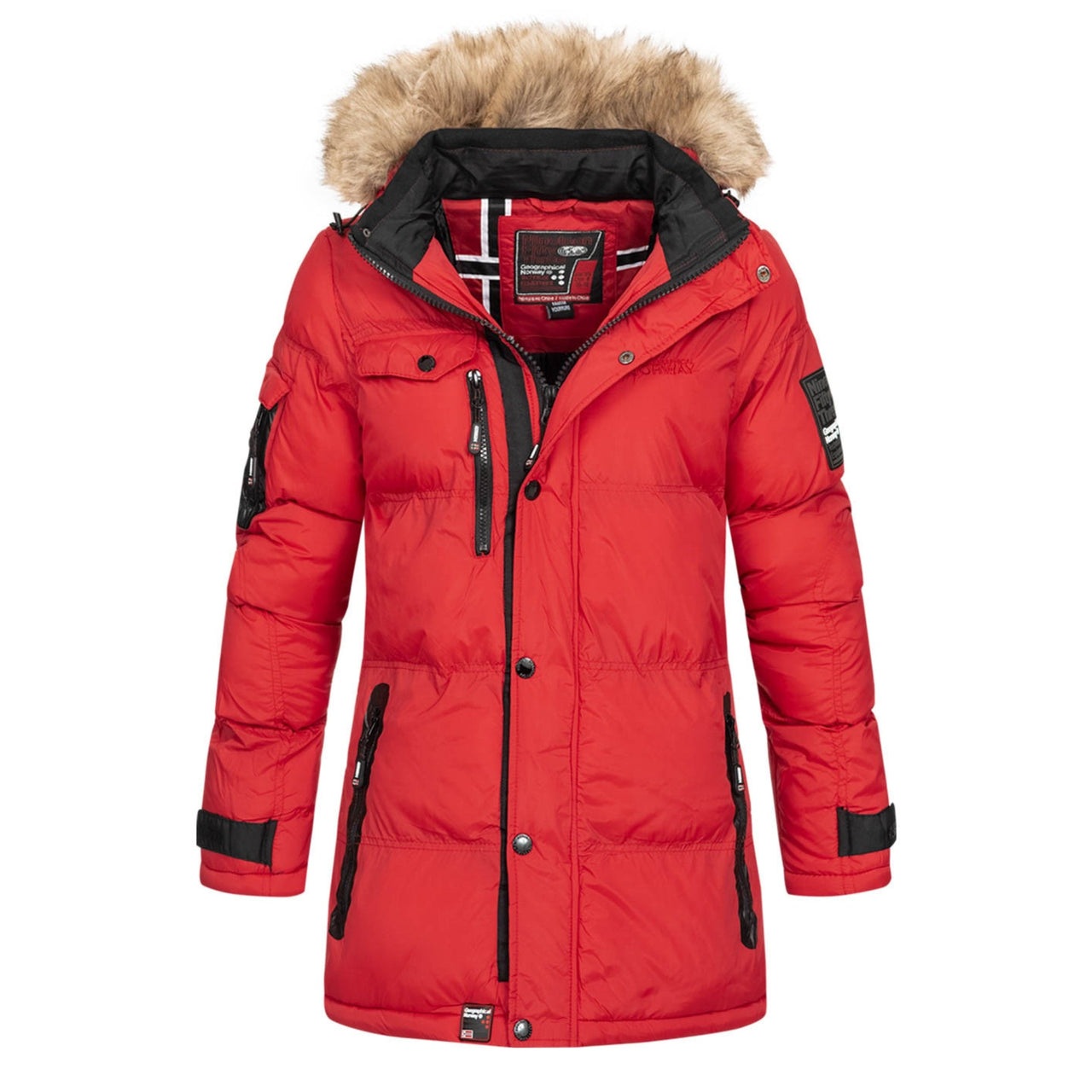 Geographical Norway Bonapart Femme - Gesteppte Daunenjacke Rot - Geographical Norway - S Rot