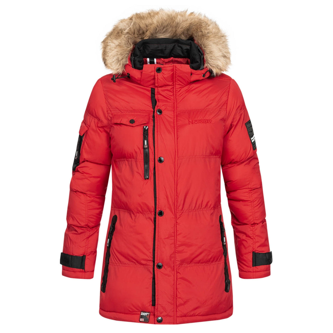 Geographical Norway Bonapart Femme - Gesteppte Daunenjacke Rot - Geographical Norway - S Rot