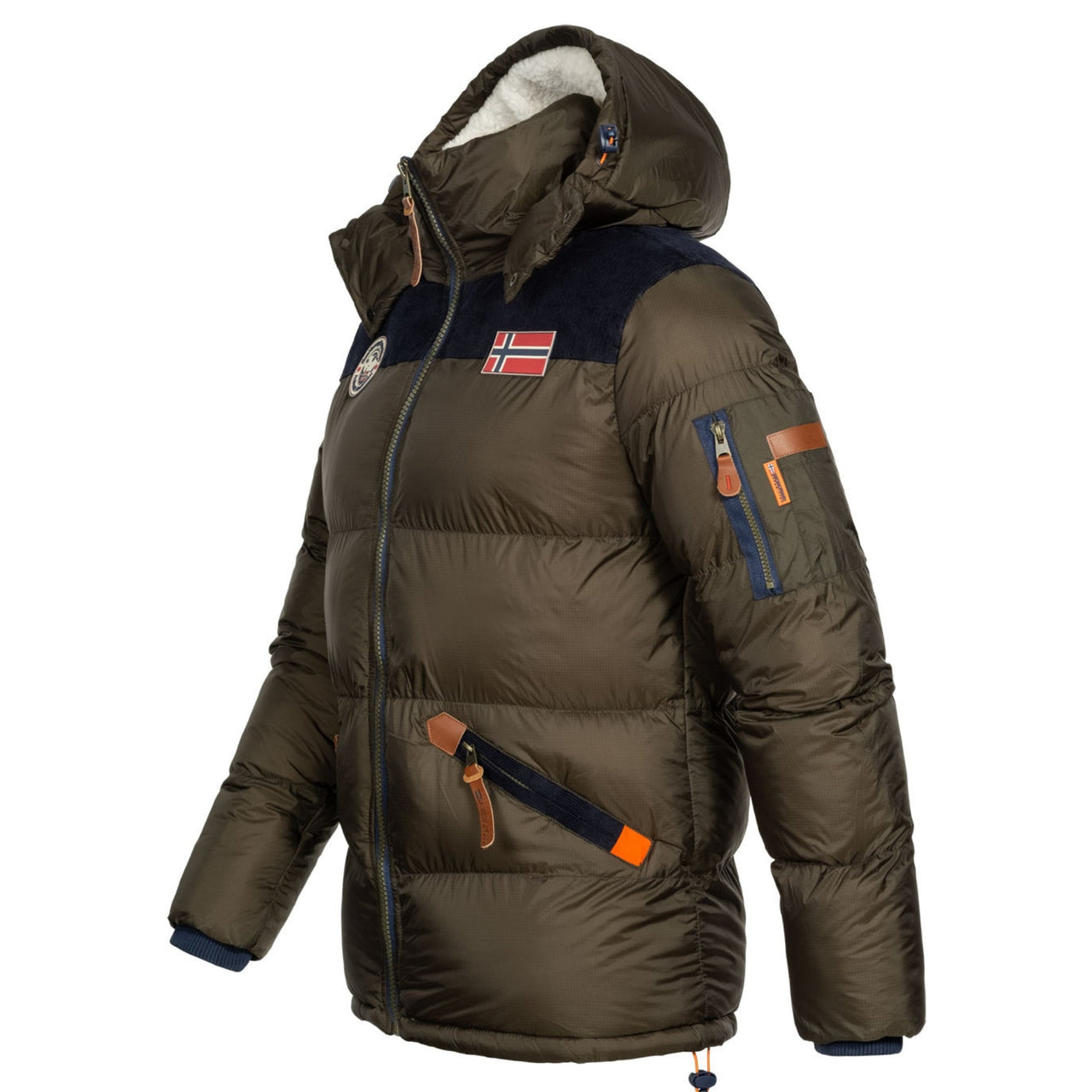 Geographical Norway Celian Homme - Gesteppte Daunenjacke Khaki - Geographical Norway - S Khaki