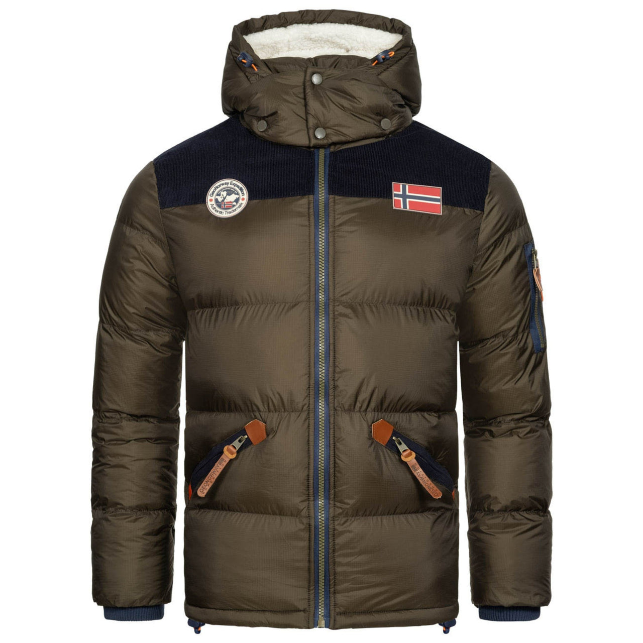 Geographical Norway Celian Homme - Gesteppte Daunenjacke Khaki - Geographical Norway - S Khaki