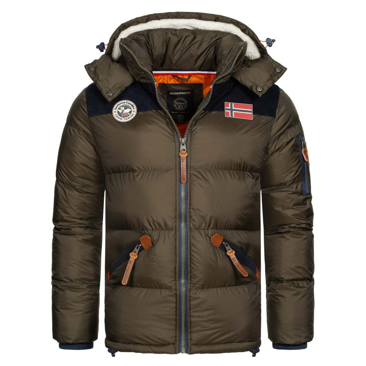 Geographical Norway Celian Homme - Gesteppte Daunenjacke Khaki - Geographical Norway - S Khaki