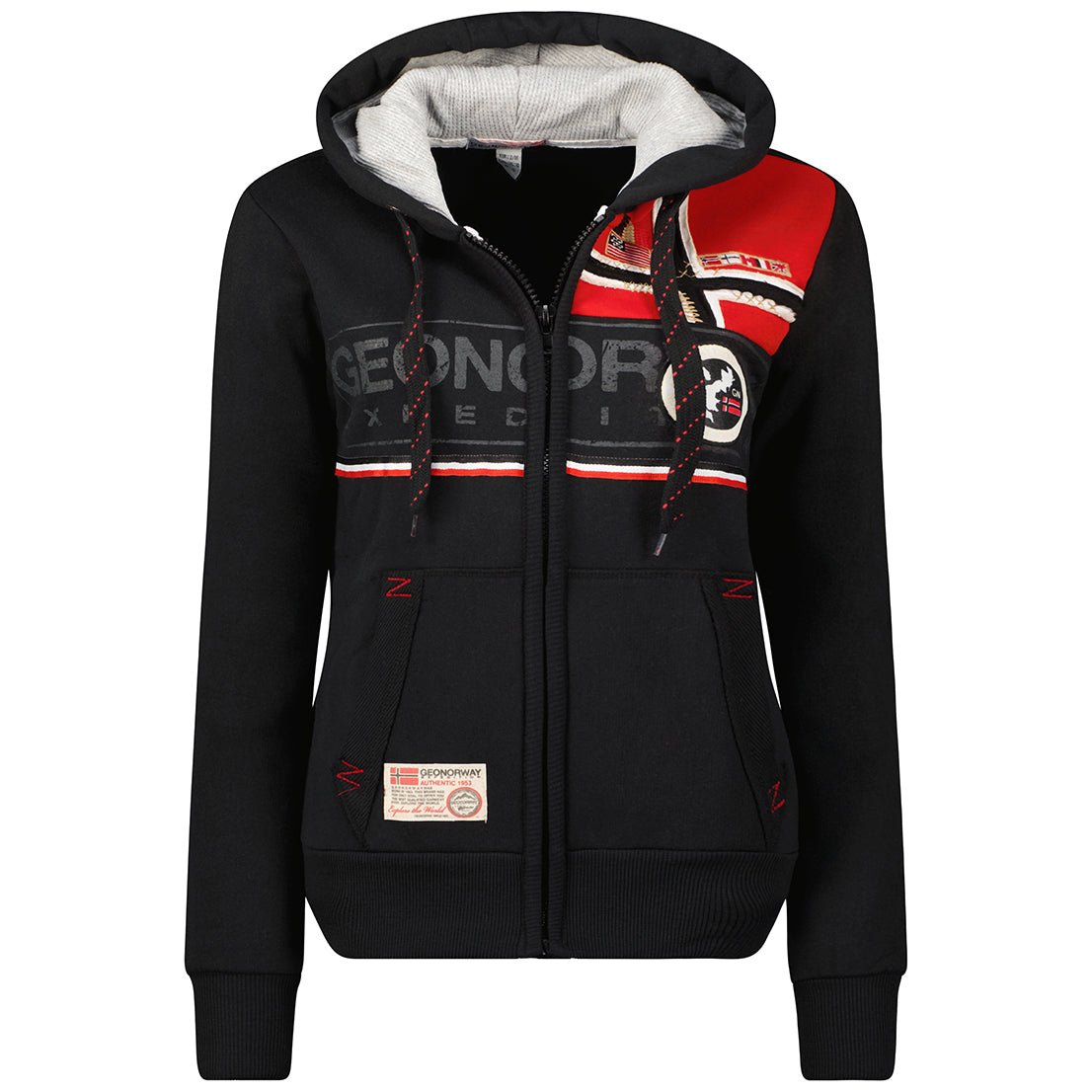 Geographical Norway Flipper Homme - Kapuzenpullover Schwarz - Geographical Norway - S Schwarz