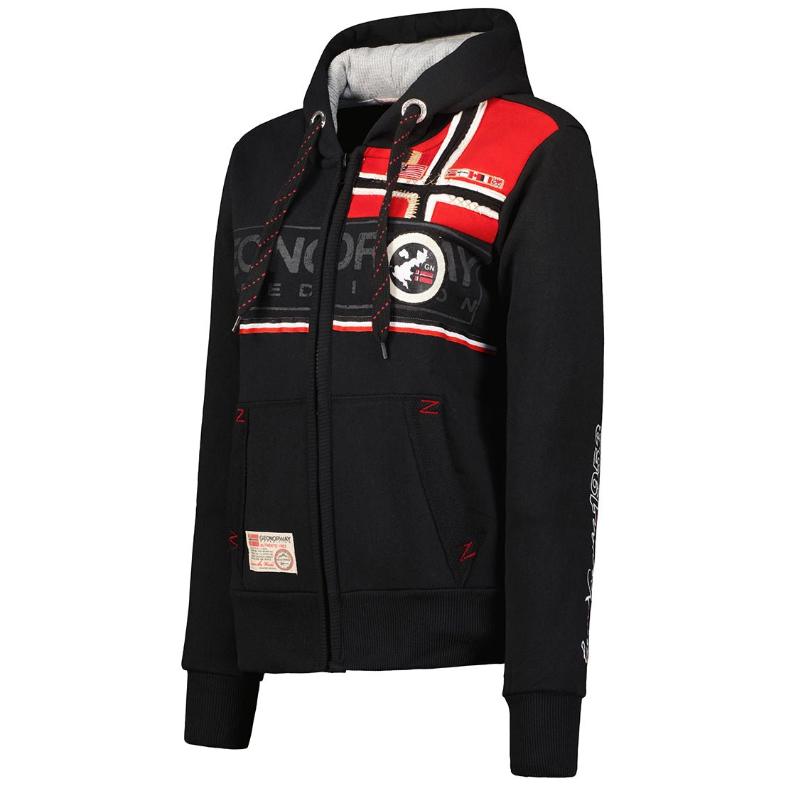 Geographical Norway Flipper Homme - Kapuzenpullover Schwarz - Geographical Norway - S Schwarz