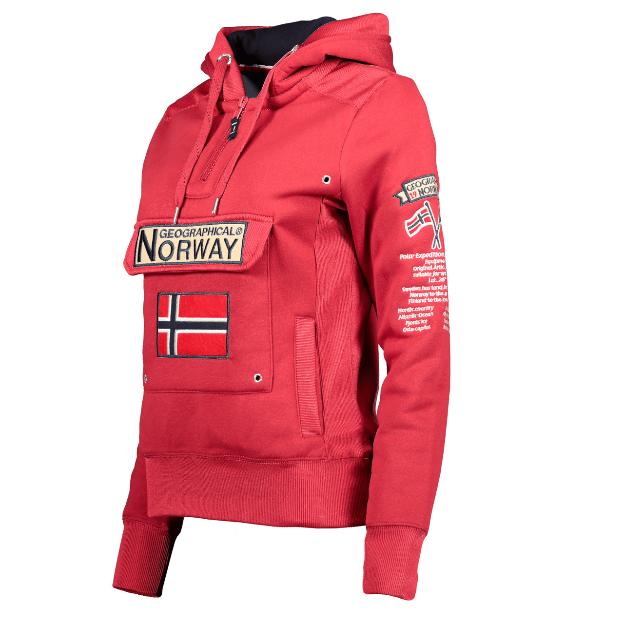 Geographical Norway Gymclass Damen - Kapuzenpullover Grenat - Geographical Norway - S Grenat