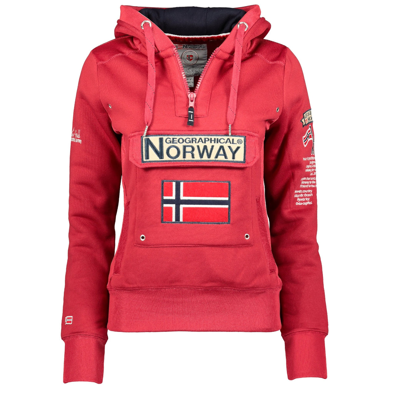 Geographical Norway Gymclass Damen - Kapuzenpullover Grenat - Geographical Norway - S Grenat