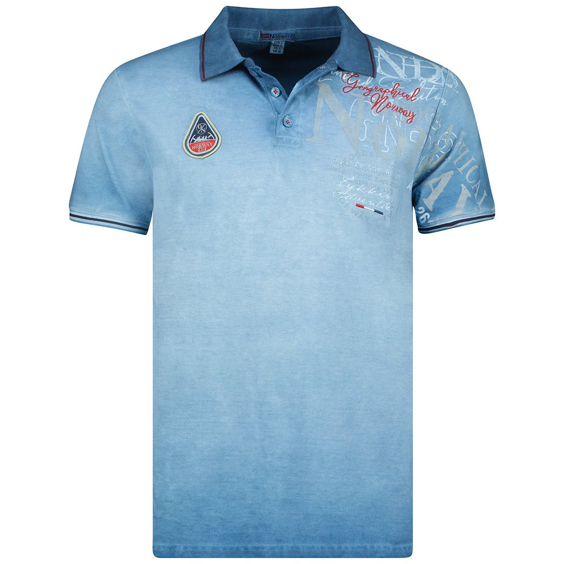 Geographical Norway Kadventure Homme - Kurzärmeliges Poloshirt Blau Blau - Geographical Norway - M Blau