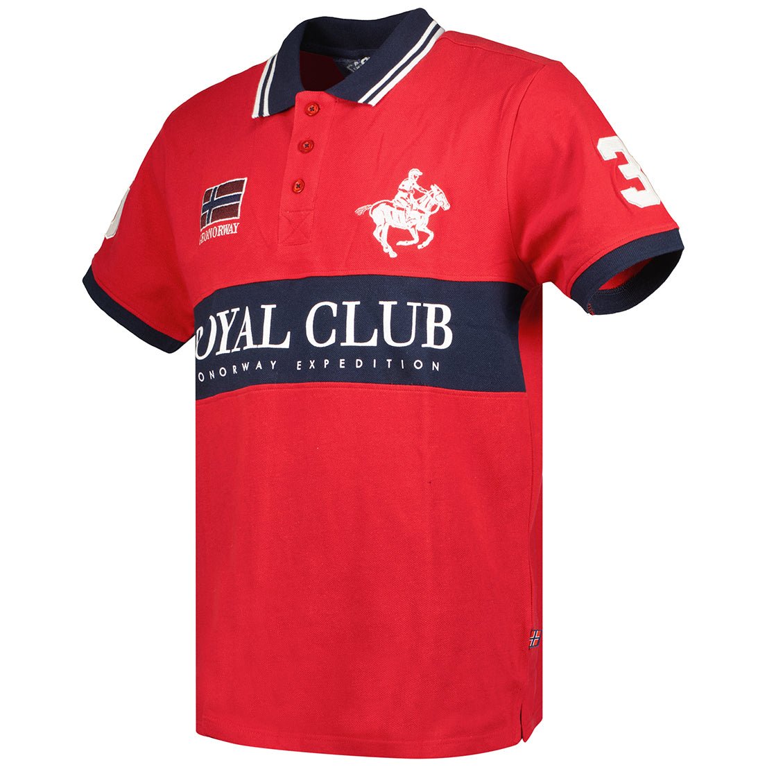 Geographical Norway Kahorse Homme - Polo-Shirt mit kurzen Ärmeln Rot - Geographical Norway - S Rot