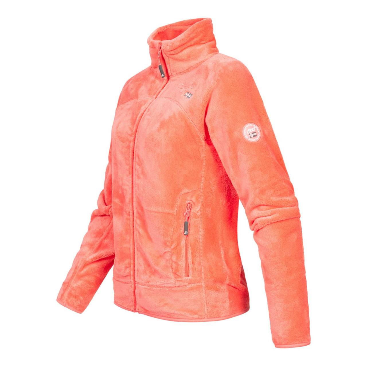 Geographical Norway Upaline Women - Fleece mit Reißverschluss ganz weich Lachs Lachs - Geographical Norway - S Lachs