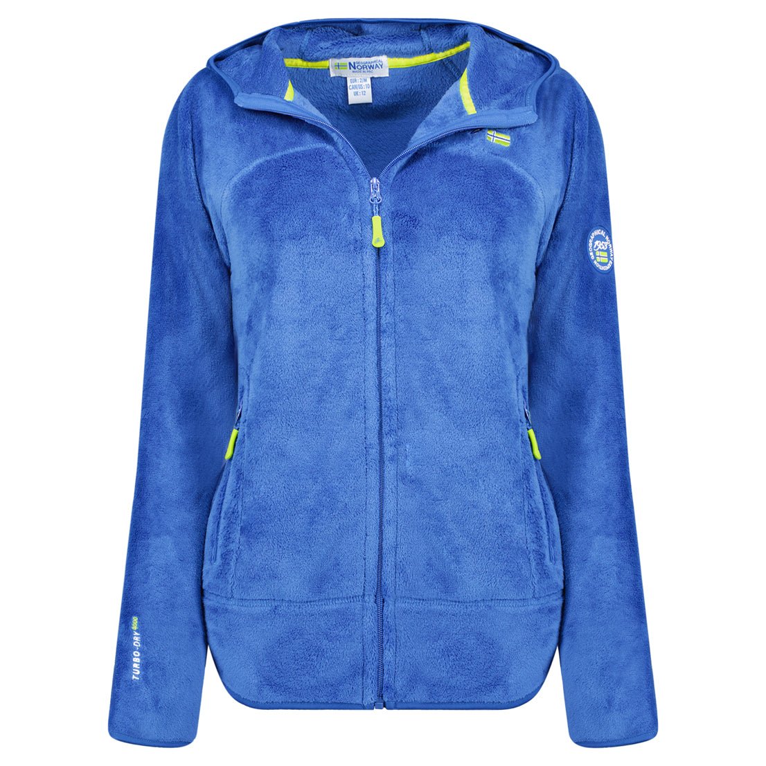 Geographical Norway Upalood Damen - Fleece mit Reißverschluss Royalblau - Geographical Norway - S Royalblau